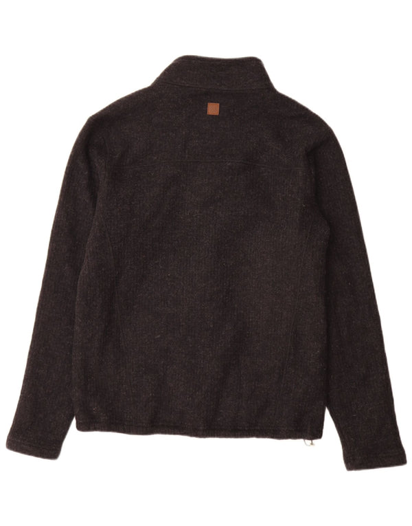 Vintage herre cardigan sweater mellemgrå polyester