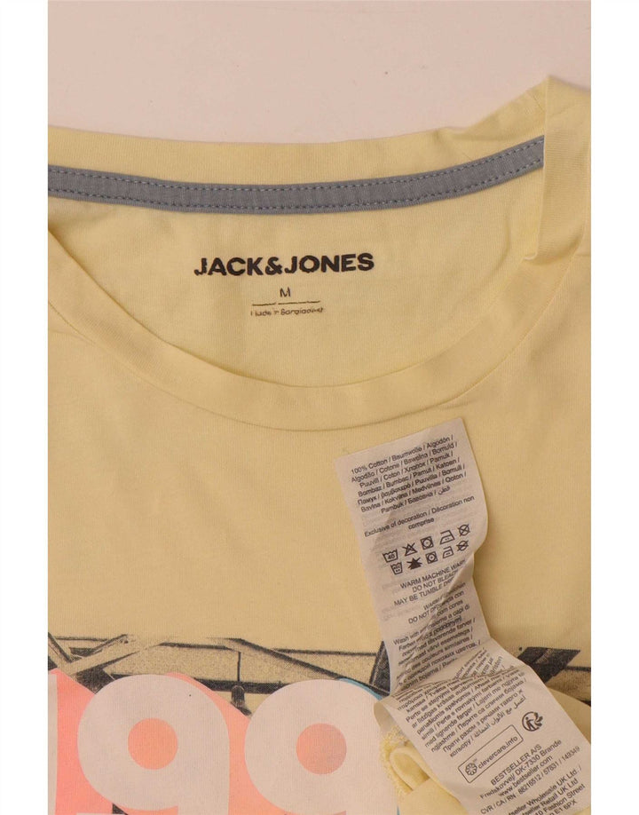 Jack & Jones Herre grafisk T-shirt Top Medium Gul Bomuld