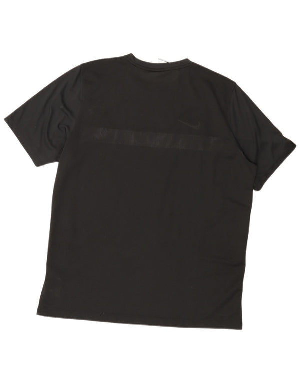 Nike Herre Dri Fit T-Shirt Top 2XL Sort Colourblock Polyester
