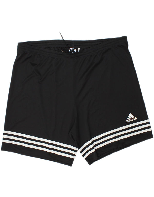 Adidas Herre Sportshorts XL Sortstribet Polyester Sports