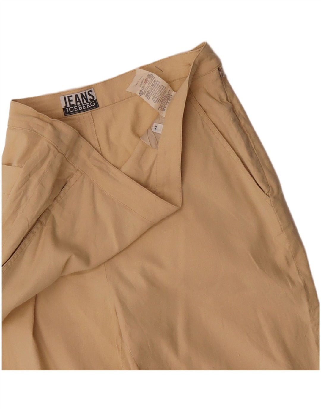 Iceberg Dame Capri Bukser IT 44 Medium W30 L19 Beige Linned