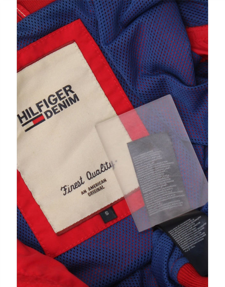 Tommy Hilfiger Herre Bomber Jacket UK 36 Lille Rød Nylon