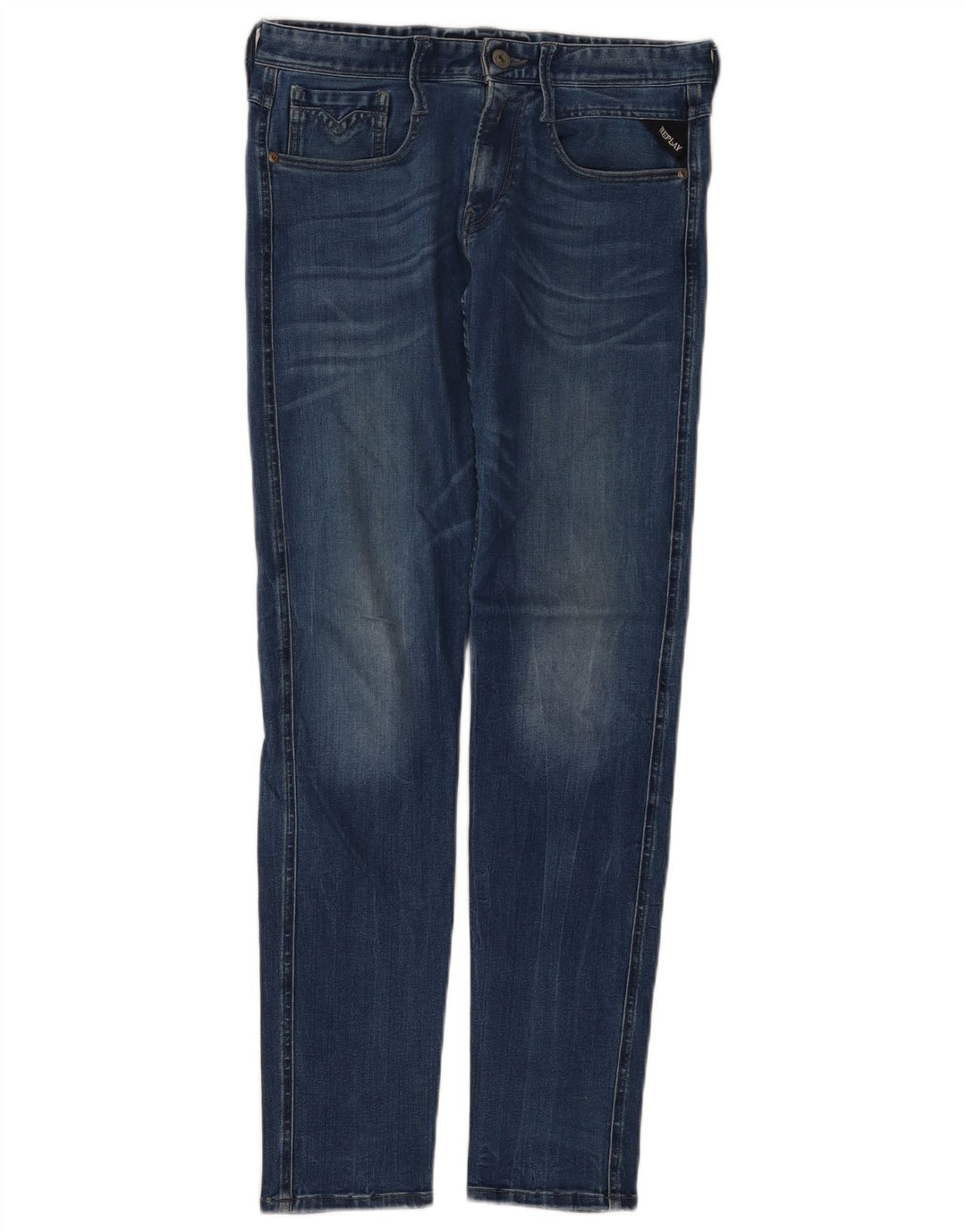 Replay Dame Anbass Slim Jeans W29 L31 Blå