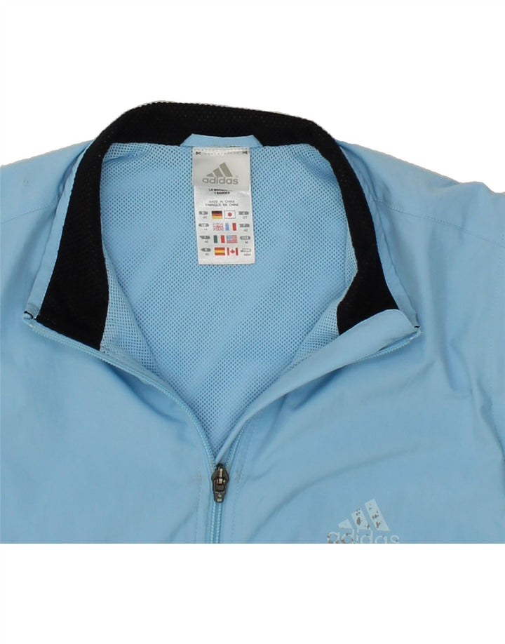ADIDAS Womens Tracksuit Top Jacket UK 14 Large Blue Colourblock Polyester Vintage Adidas and Second-Hand Adidas from Messina Hembry 