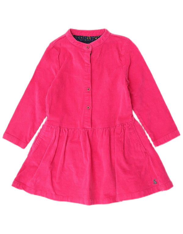 Joules Piger Langærmet Corduroy Swing Kjole 3-4 År Pink Bomuld