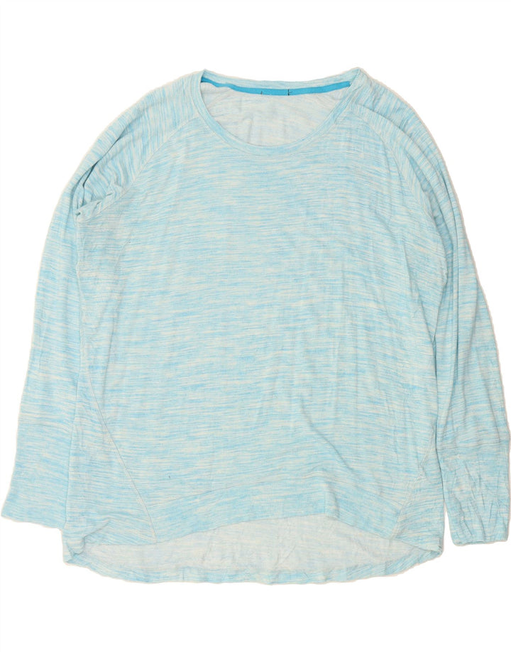 VINTAGE Mens Top Long Sleeve XL Blue Rayon Vintage Vintage and Second-Hand Vintage from Messina Hembry 