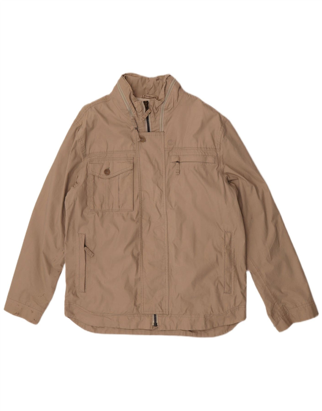 Timberland Herre Utility Jacket UK 40 Large Beige Cotton