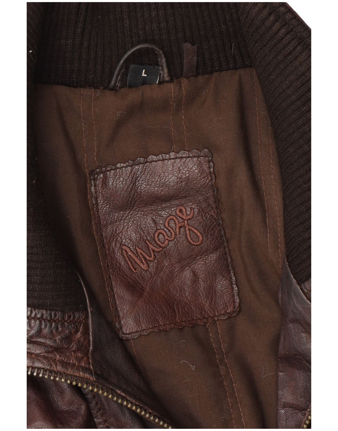 MAZE Herre Læderjakke UK 40 Stor Brun Læder