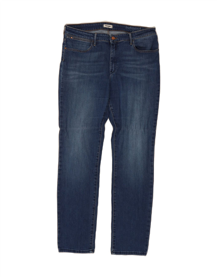 WRANGLER Womens Slim Jeans W33 L32 Navy Blue Cotton Vintage Wrangler and Second-Hand Wrangler from Messina Hembry 