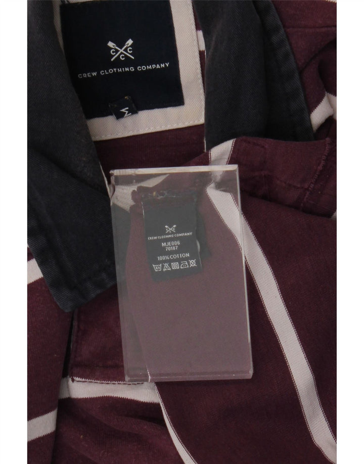 CREW TØJ Langærmet rugby poloshirt til mænd Medium lilla stribet