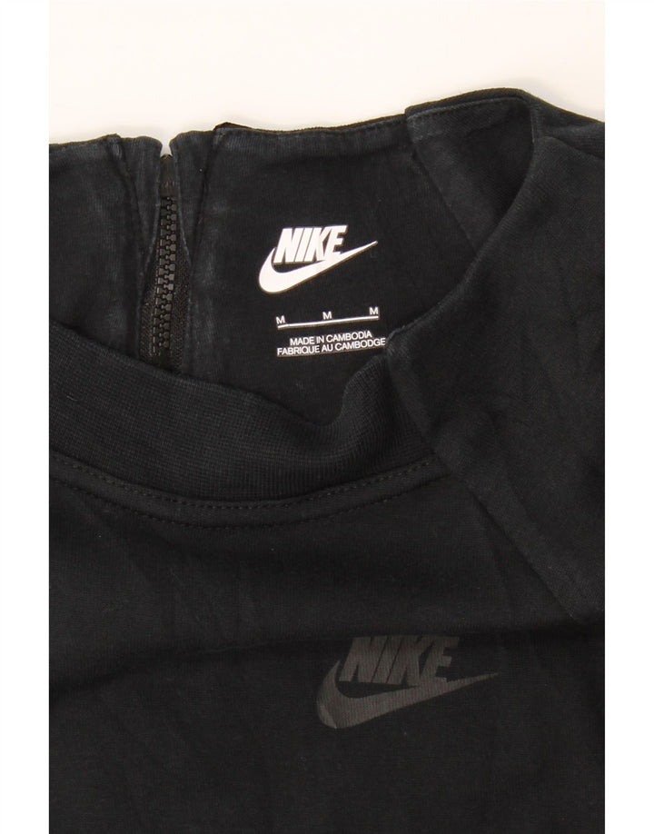 NIKE Womens Crop Sweatshirt Jumper UK 14 Medium Black Cotton Vintage Nike and Second-Hand Nike from Messina Hembry 