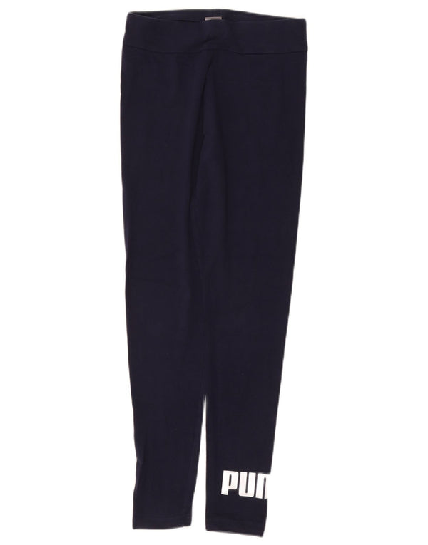 PUMA Grafiske Leggings til kvinder UK 10 Small Navy Blue