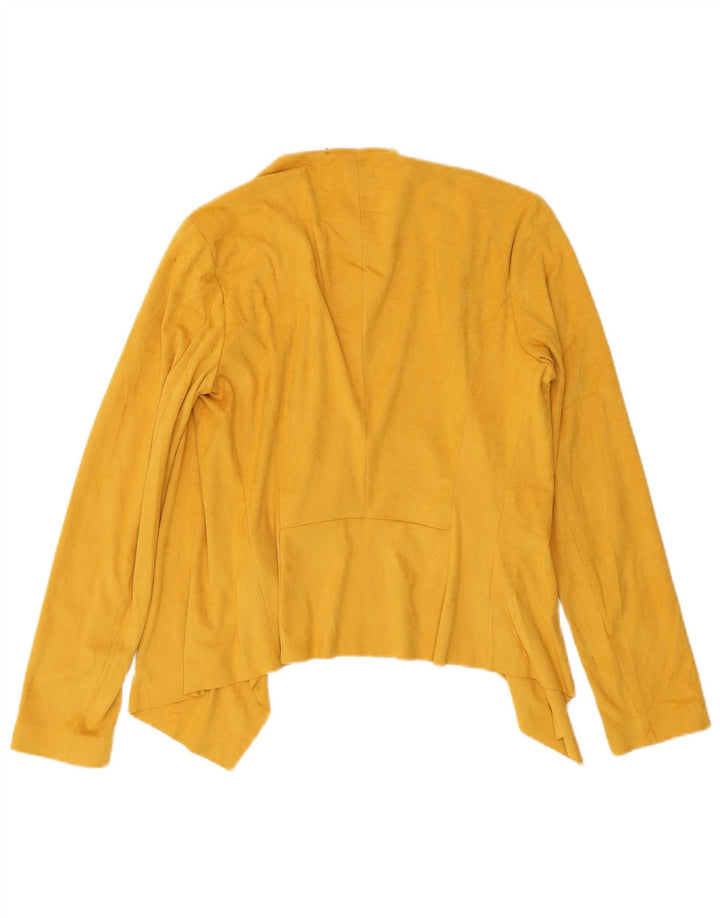 Zara Dame Cardigan Top UK 10 Lille Gul Polyester