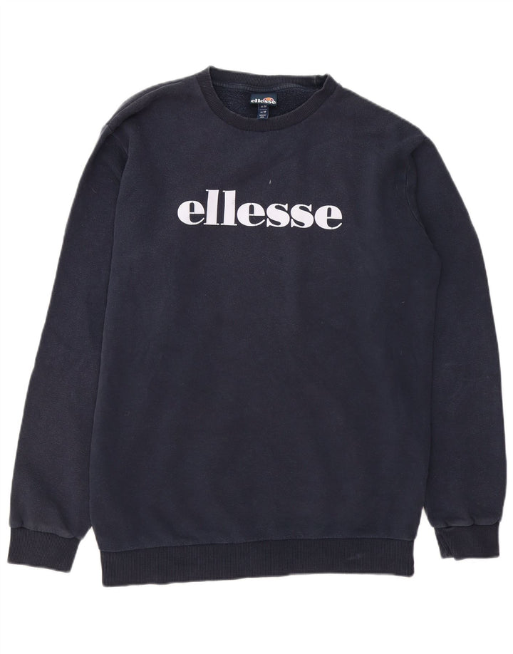 Ellesse Herre Grafisk Sweatshirt Jumper Medium Navy Blue