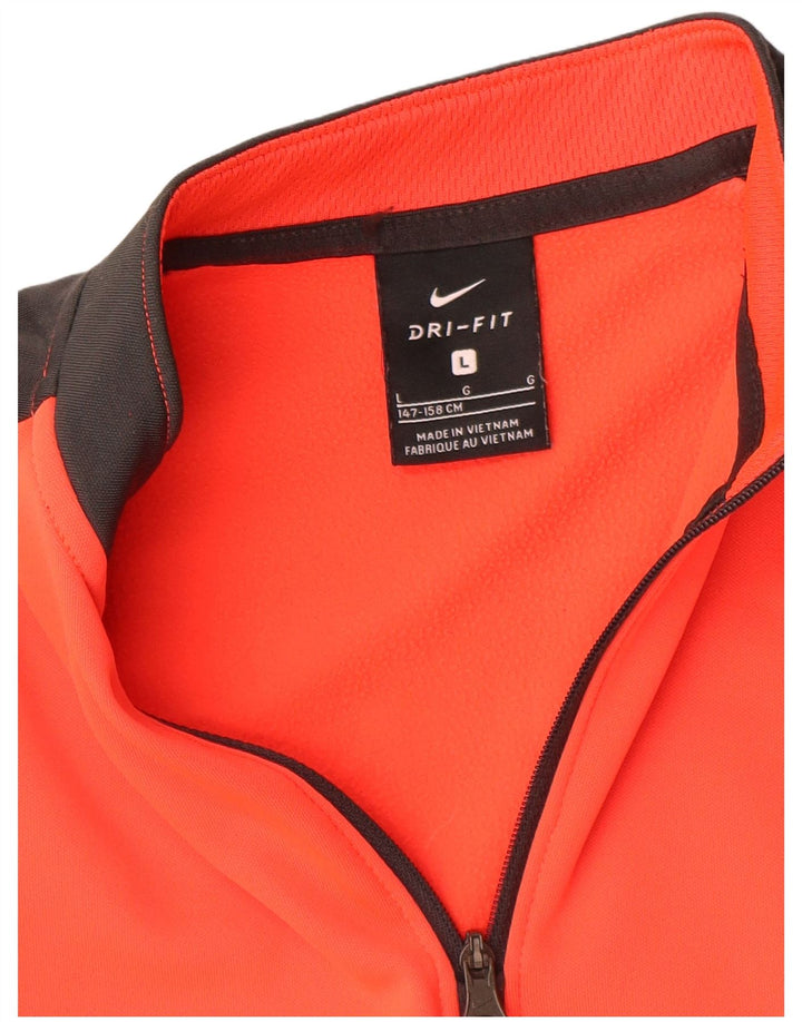 Nike Boys Dri Fit Grafisk Pullover Træningsdragt Top 12-13 år Large Orange