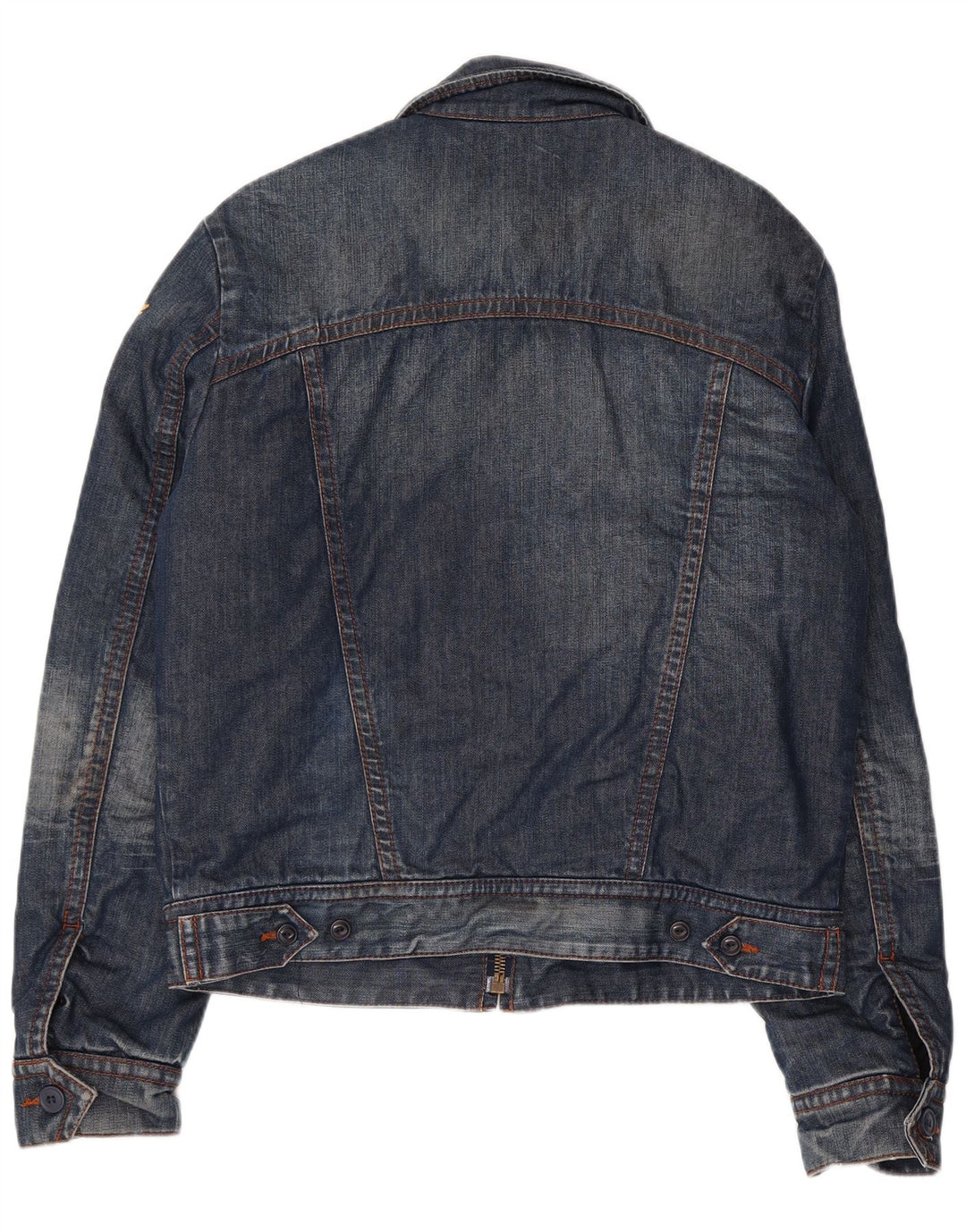 REPLAY Dame denimjakke UK 16 Large Navy Blue Cotton