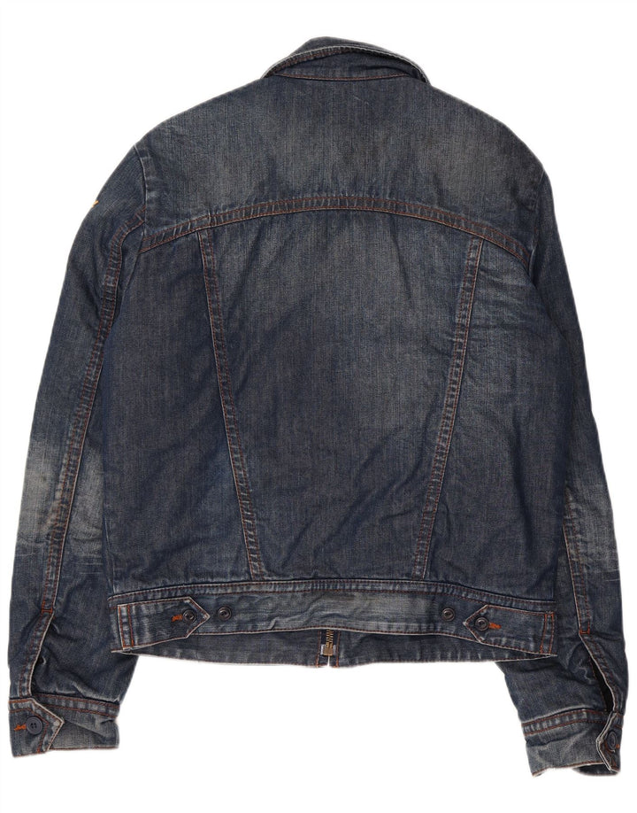 REPLAY Dame denimjakke UK 16 Large Navy Blue Cotton