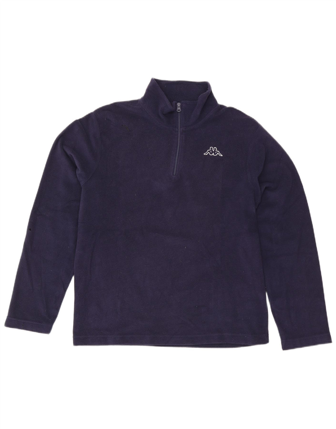 Kappa herre lynlås hals fleece jumper stor marineblå polyester