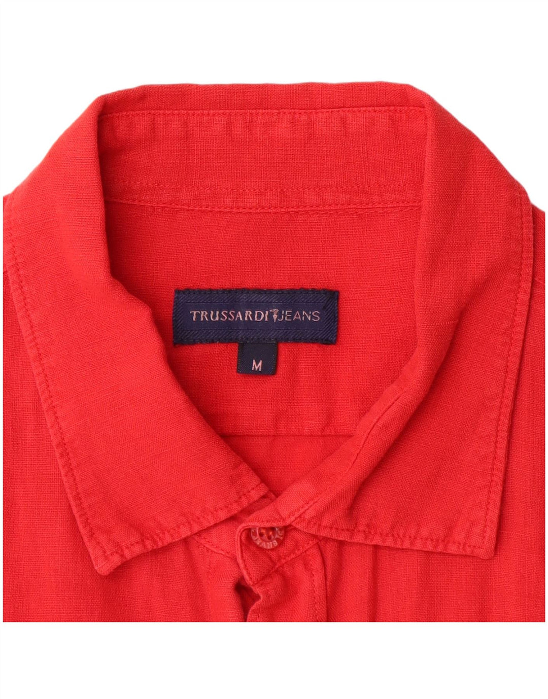 Trussardi Jeans Herreskjorte Medium Rød Bomuld