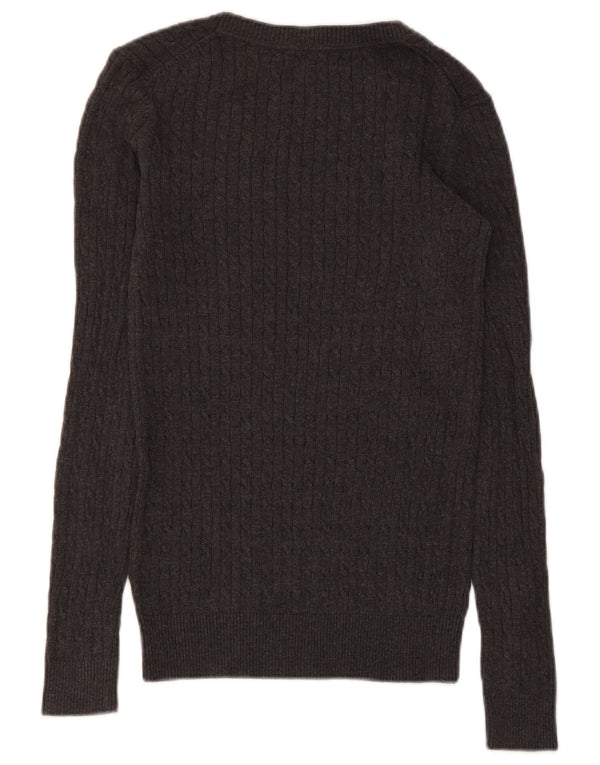 Tommy Hilfiger Dame Boat Neck Jumper Sweater UK 2 2XS Grå Bomuld