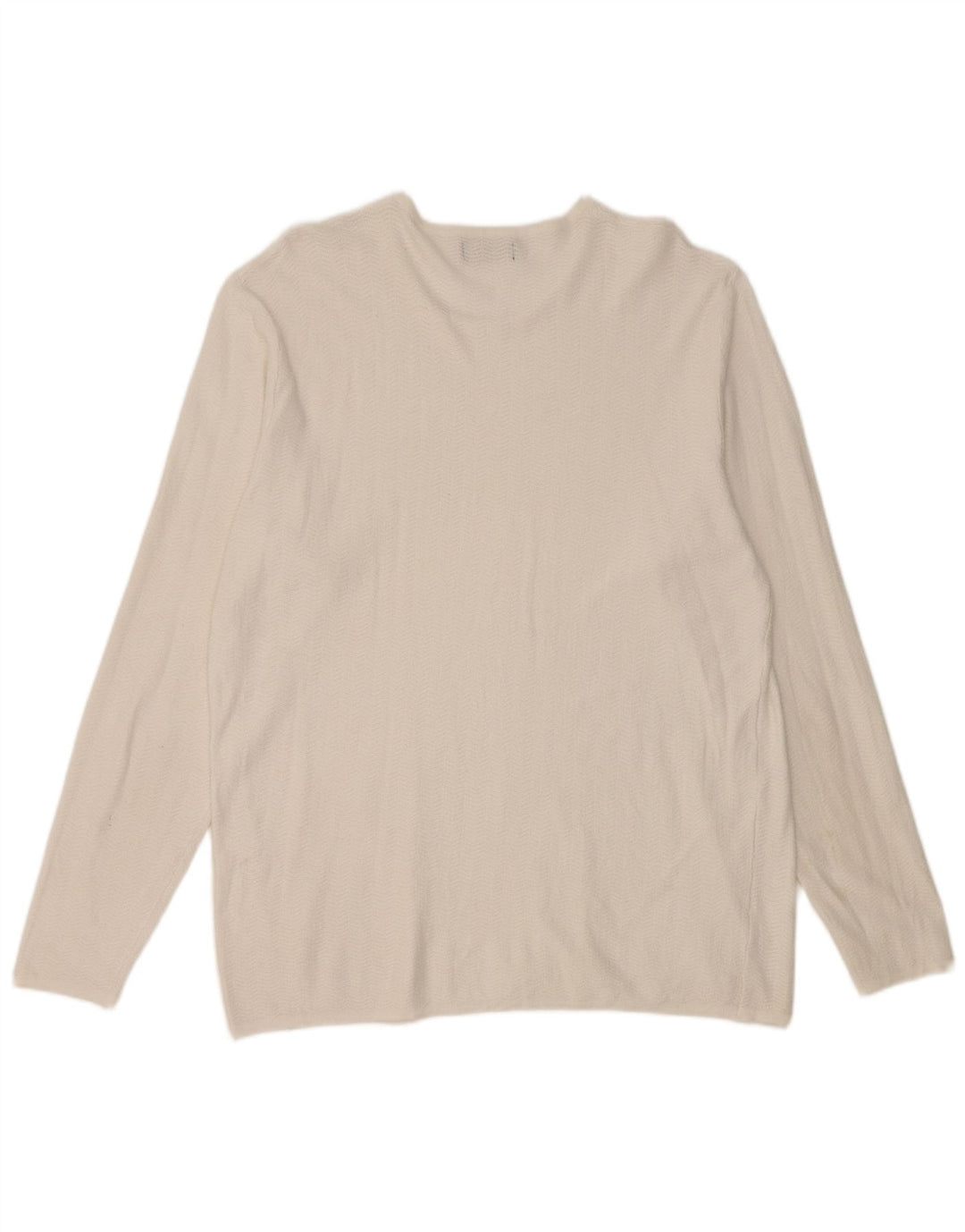 Zara Dame Top Langærmet UK 18 XL Hvid Sildeben