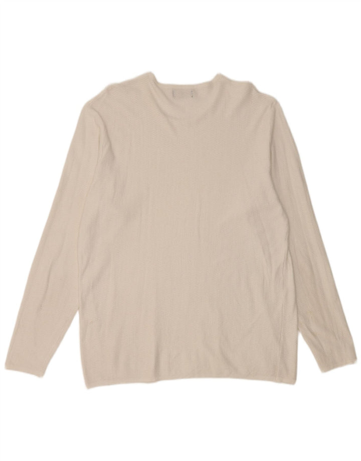 Zara Dame Top Langærmet UK 18 XL Hvid Sildeben