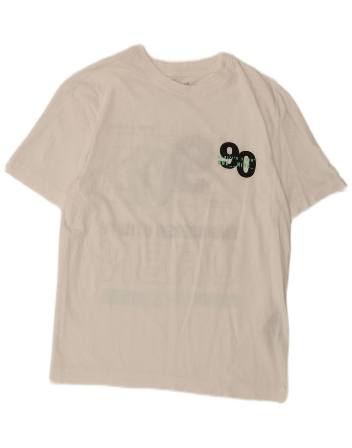 Jack & Jones Herre grafisk T-shirt Top Lille hvid bomuld