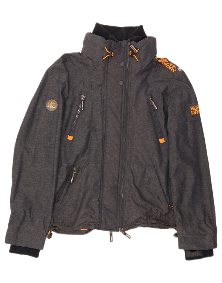 Superdry Windbreaker Jacket til mænd UK 42 XL Grå nylon