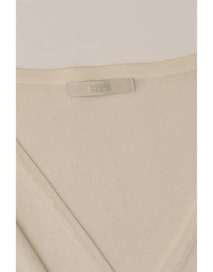 Marks & Spencer Dame Cardigan Sweater UK 10 Small Off White