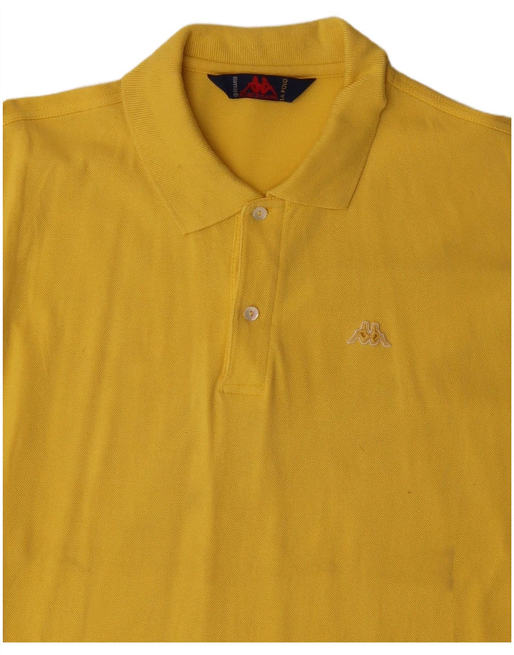 KAPPA herre poloshirt 2XL gul bomuld