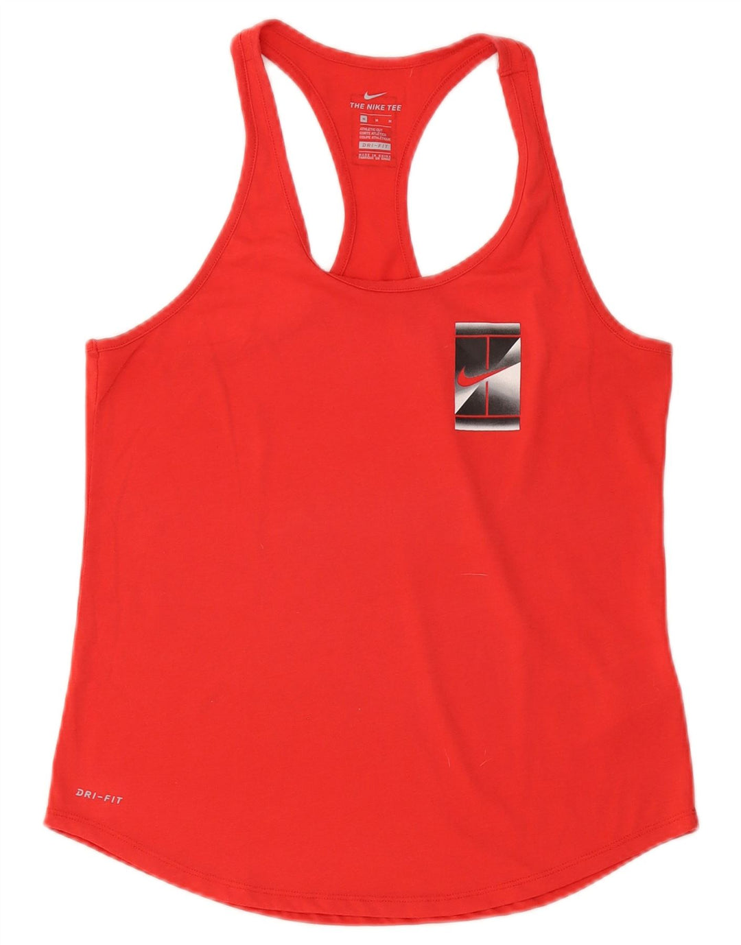 Nike Dame Dri Fit Vest Top UK 12 Medium Rød Polyester