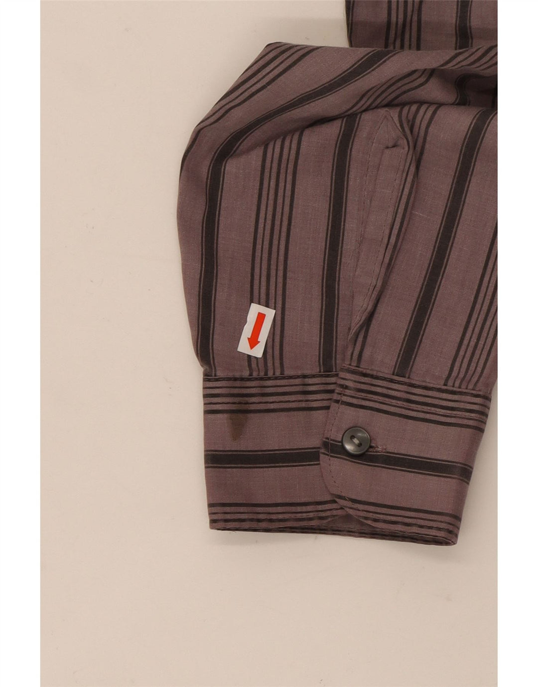 VINTAGE Mens Shirt Size 40 Medium Purple Striped Vintage Vintage and Second-Hand Vintage from Messina Hembry 