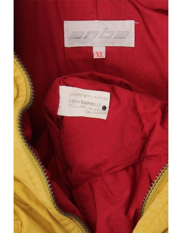 ANBA Mens Padded Jacket UK 42 XL Yellow Cotton Vintage Anba and Second-Hand Anba from Messina Hembry 