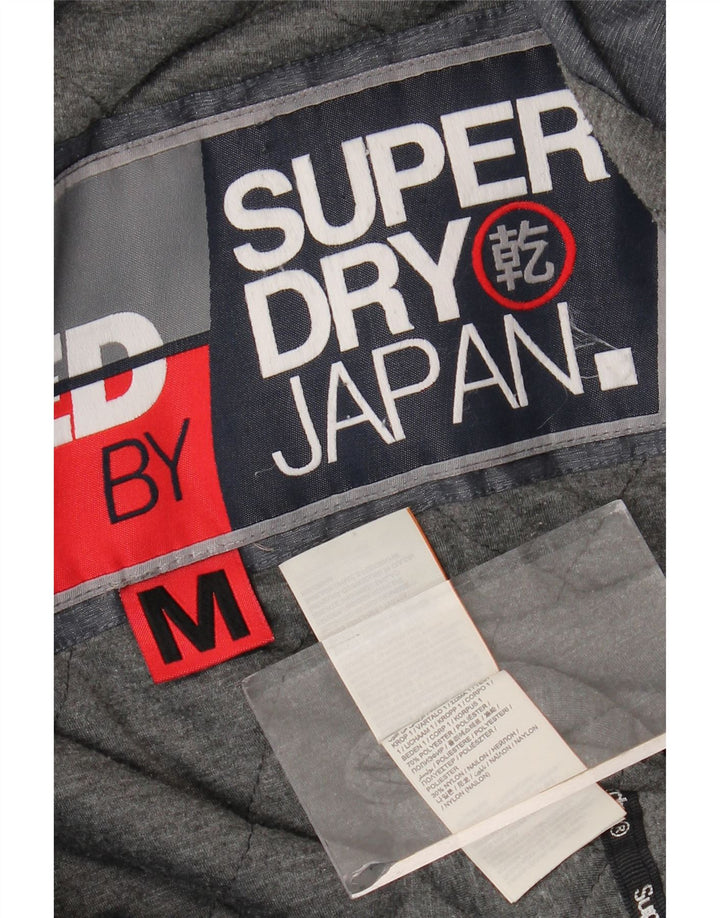 SUPERDRY Windbreaker-jakke med hætte til mænd UK 38 Medium Grey Polyester