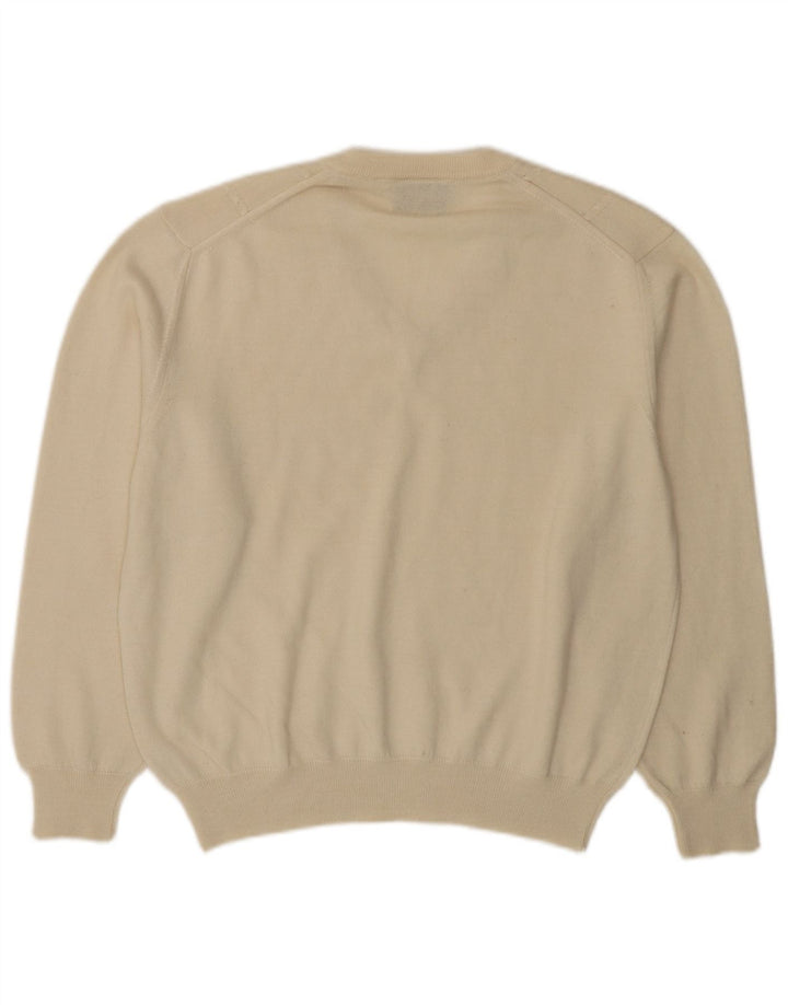 BIBO Dame V-hals sweater IT 50 XL Off White Uld