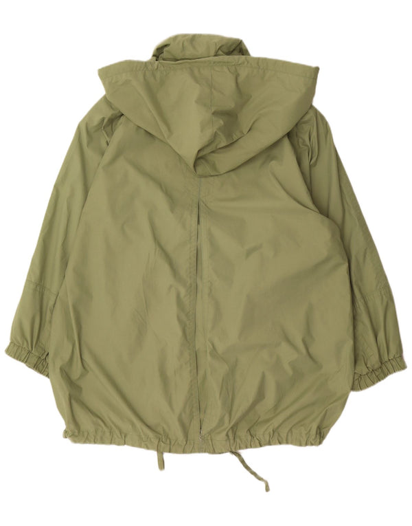 Galleri Dame Hætte Oversized regnjakke UK 12 Medium Green Polyester