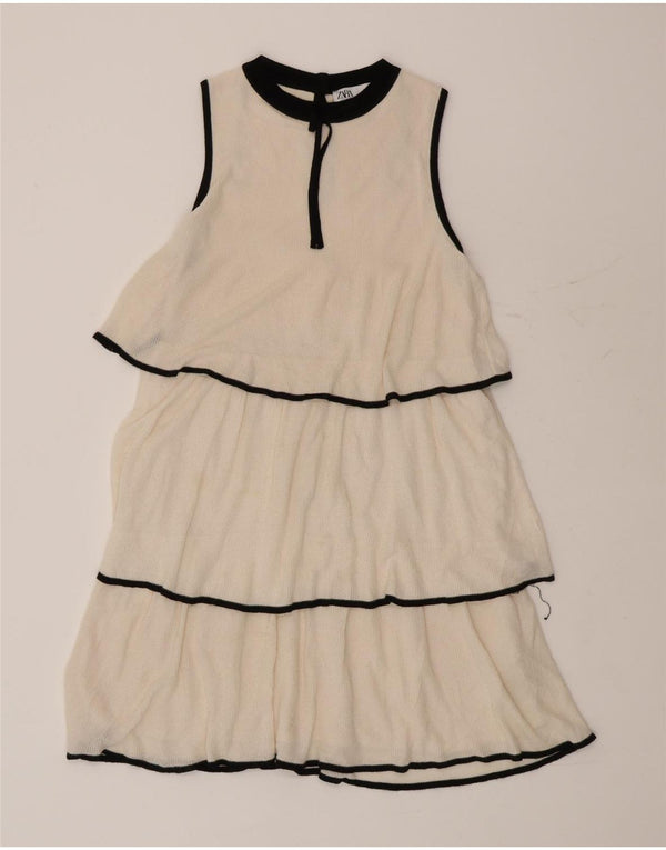 Zara Damekjole UK 10 Small White Viscose