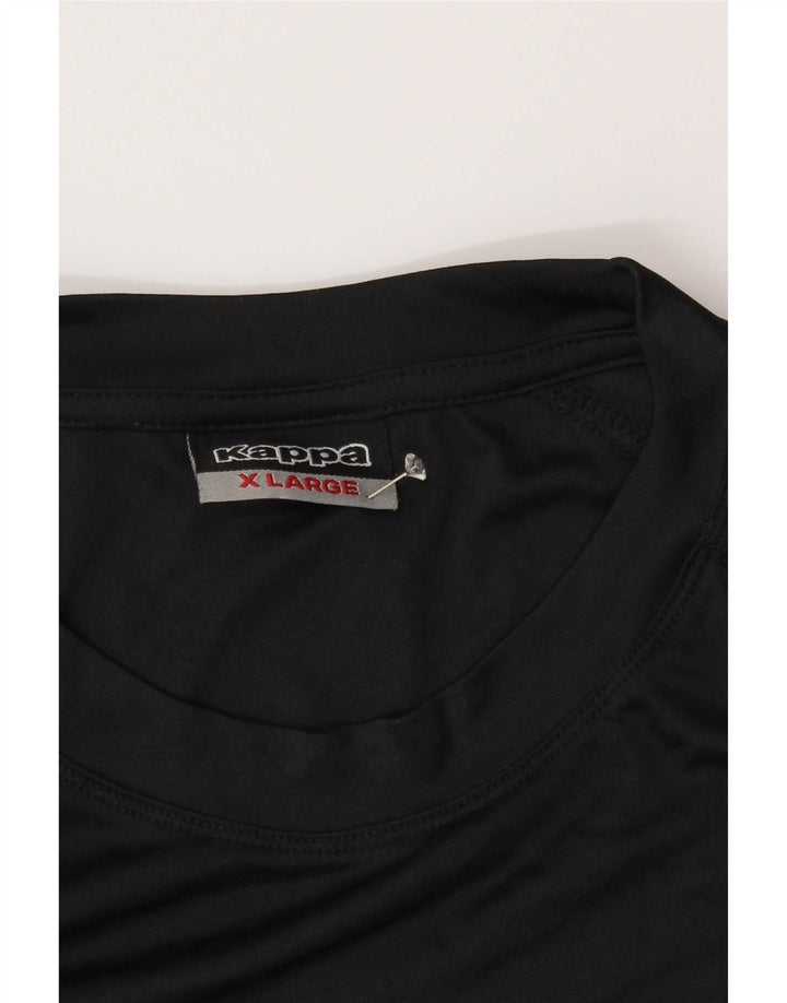 Kappa Herre Grafisk T-Shirt Top XL Sort