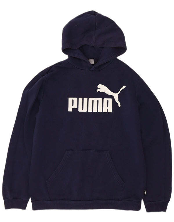 Puma grafisk hættetrøje til drenge 15-16 år marineblå