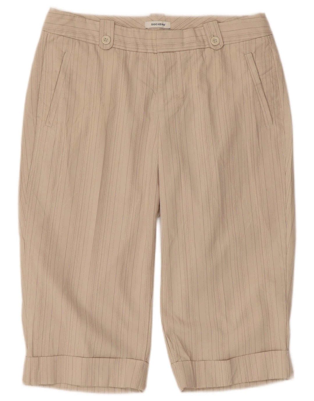Dockers Dame Curvy Chino Shorts med lav talje US 4 Small W32 Beige Bomuld