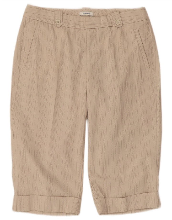 Dockers Dame Curvy Chino Shorts med lav talje US 4 Small W32 Beige Bomuld