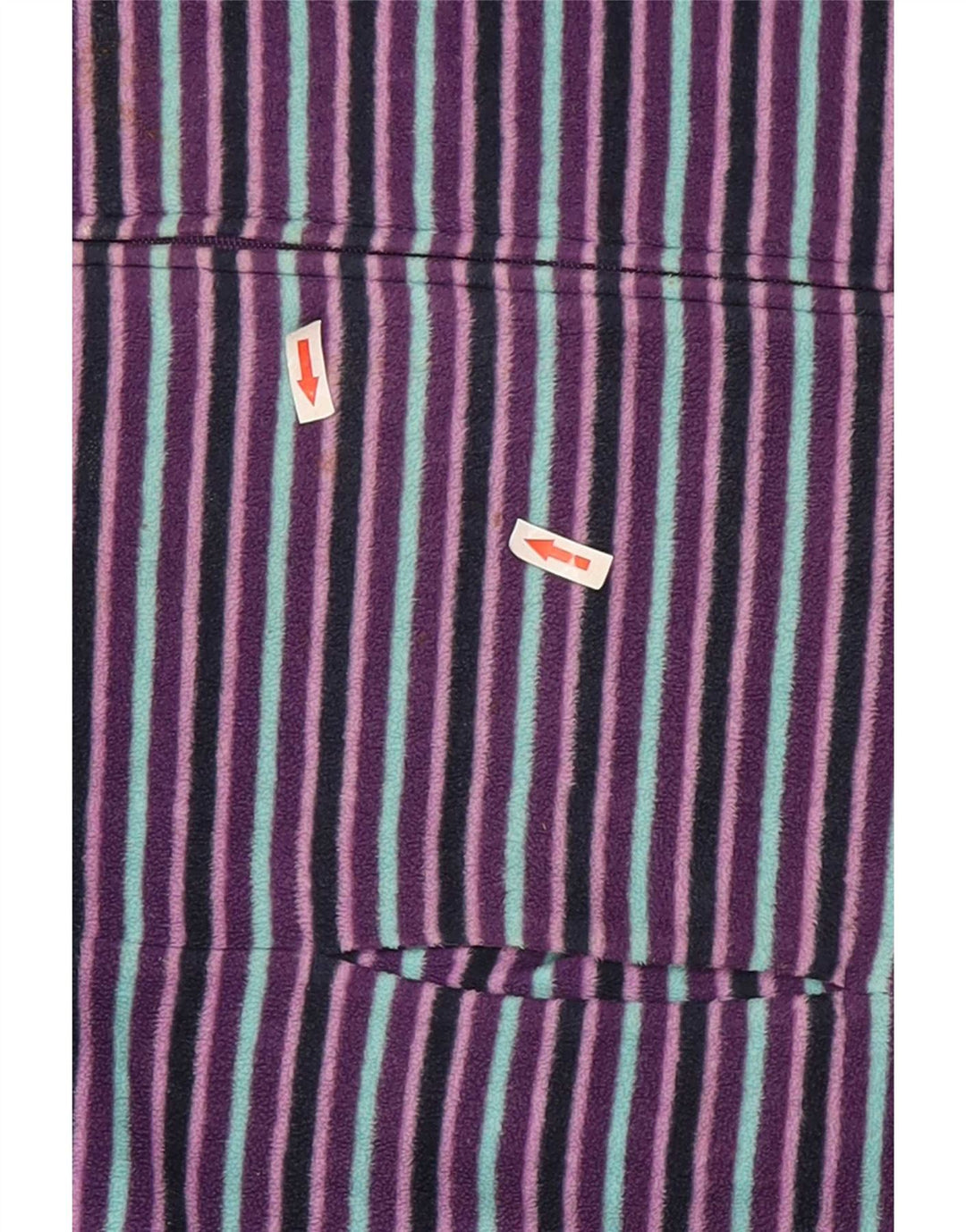 Marks & Spencer Fleecejakke til kvinder UK 22 2XL Lilla stribet polyester