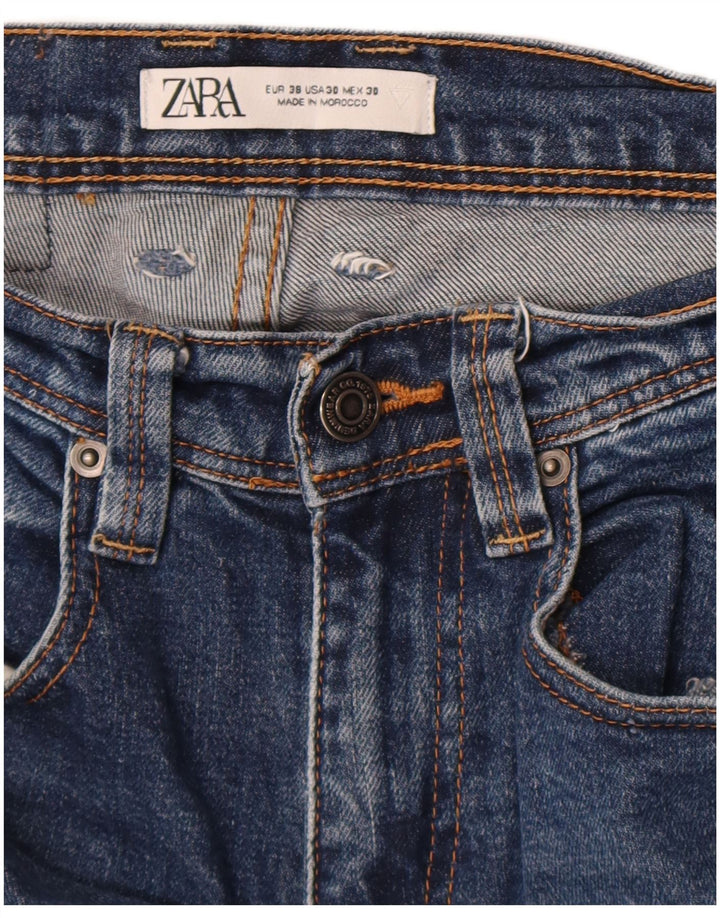 Zara Herre Slim Jeans EU 38 Small W30 L30 Blå