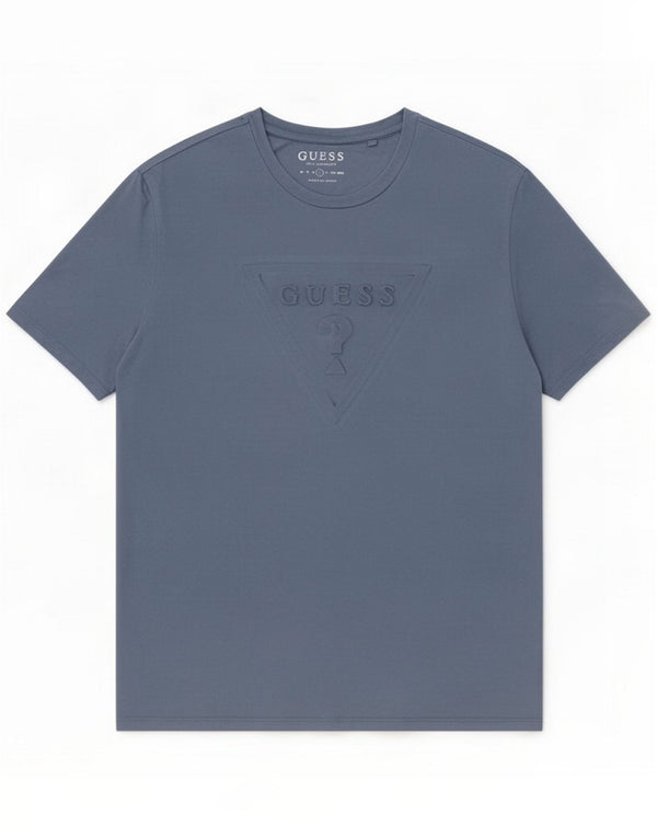 Guess Herre grafisk T-shirt Top UK 40 Medium Blue Cotton