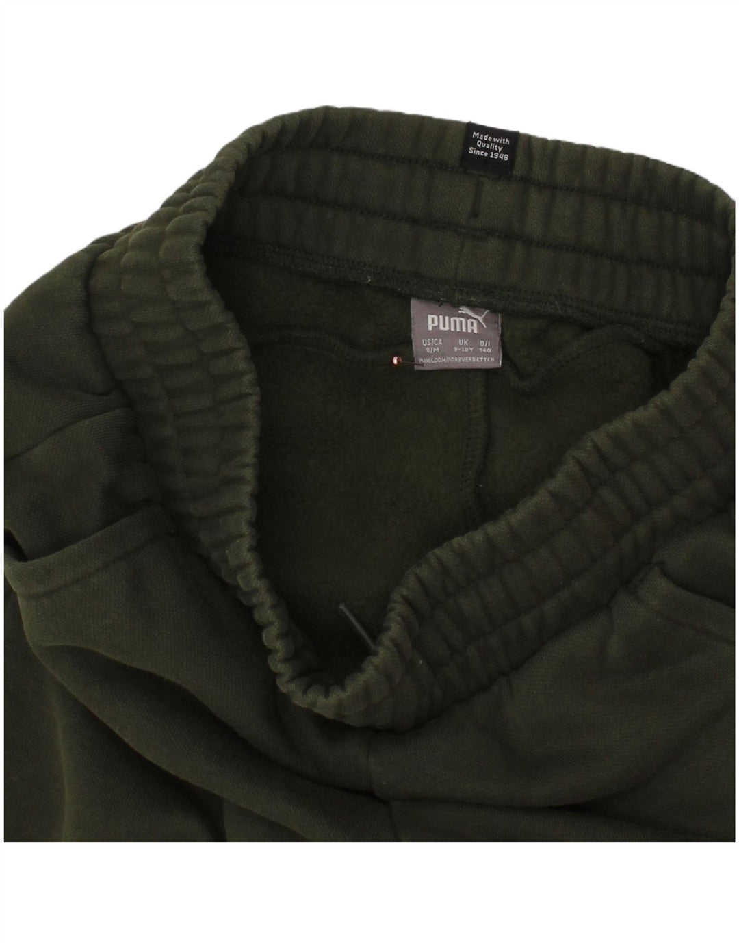 PUMA Træningsdragt til drenge Bukser Joggers 9-10 år Grøn Bomuld