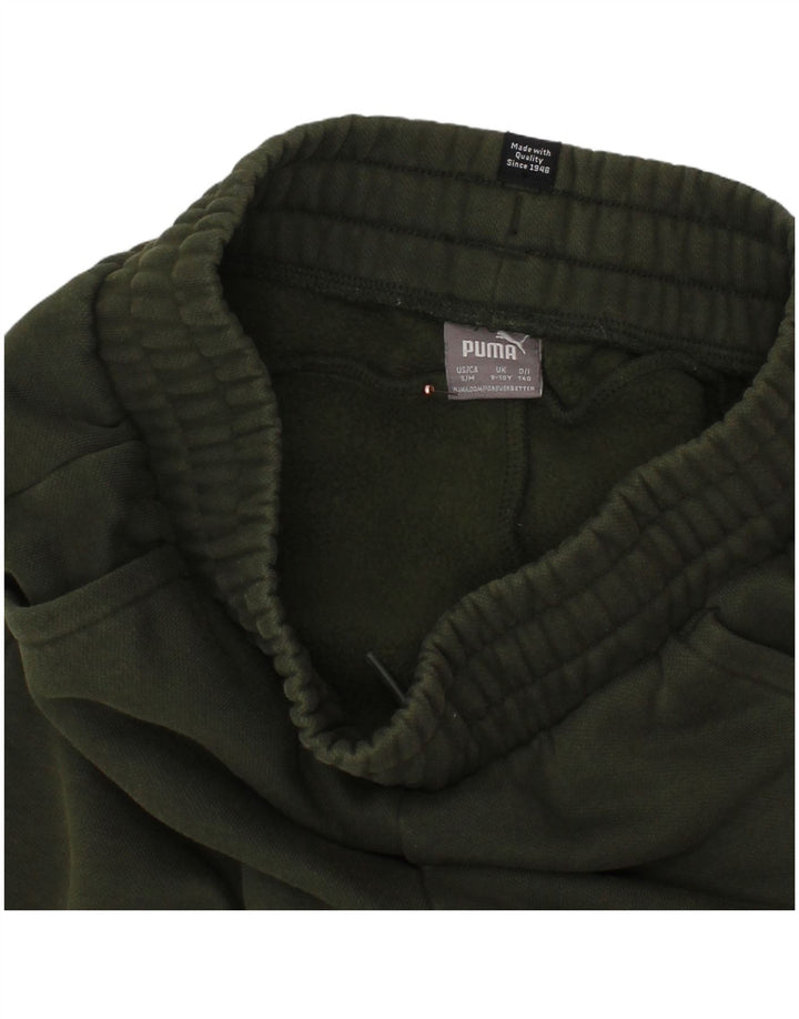 PUMA Træningsdragt til drenge Bukser Joggers 9-10 år Grøn Bomuld