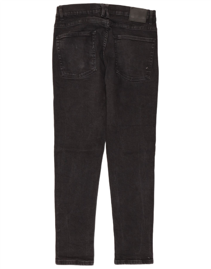 Zara Herre Slim Jeans EU 44 Large W34 L30 Sort Bomuld