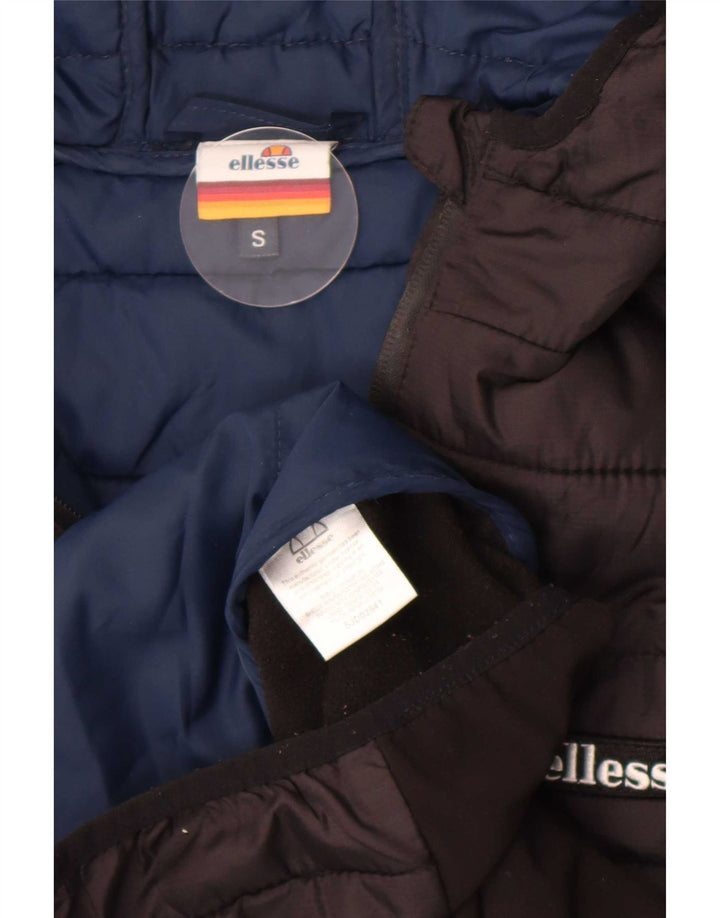 Ellesse Herre hættepolstret jakke UK 36 Lille sort nylon