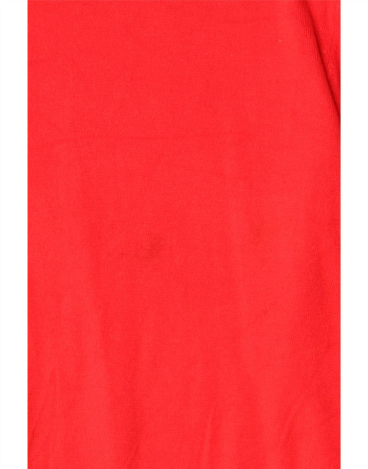 Zara Dame Boat Neck Jumper Sweater UK 12 Medium Red Viscose