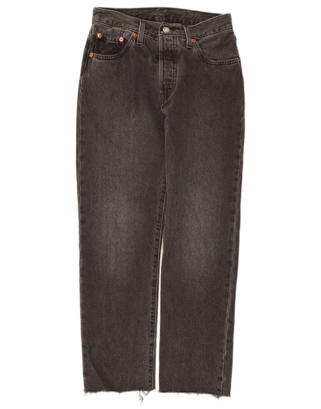 Levi's Dame 501 Straight Jeans W25 L26 Grå Bomuld